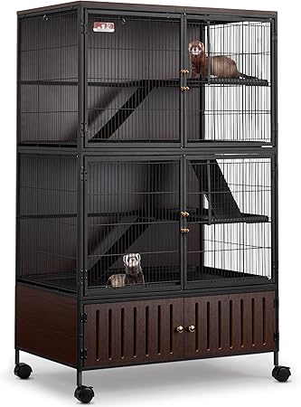 HABUTWAY Rolling Chinchilla Cage Furniture